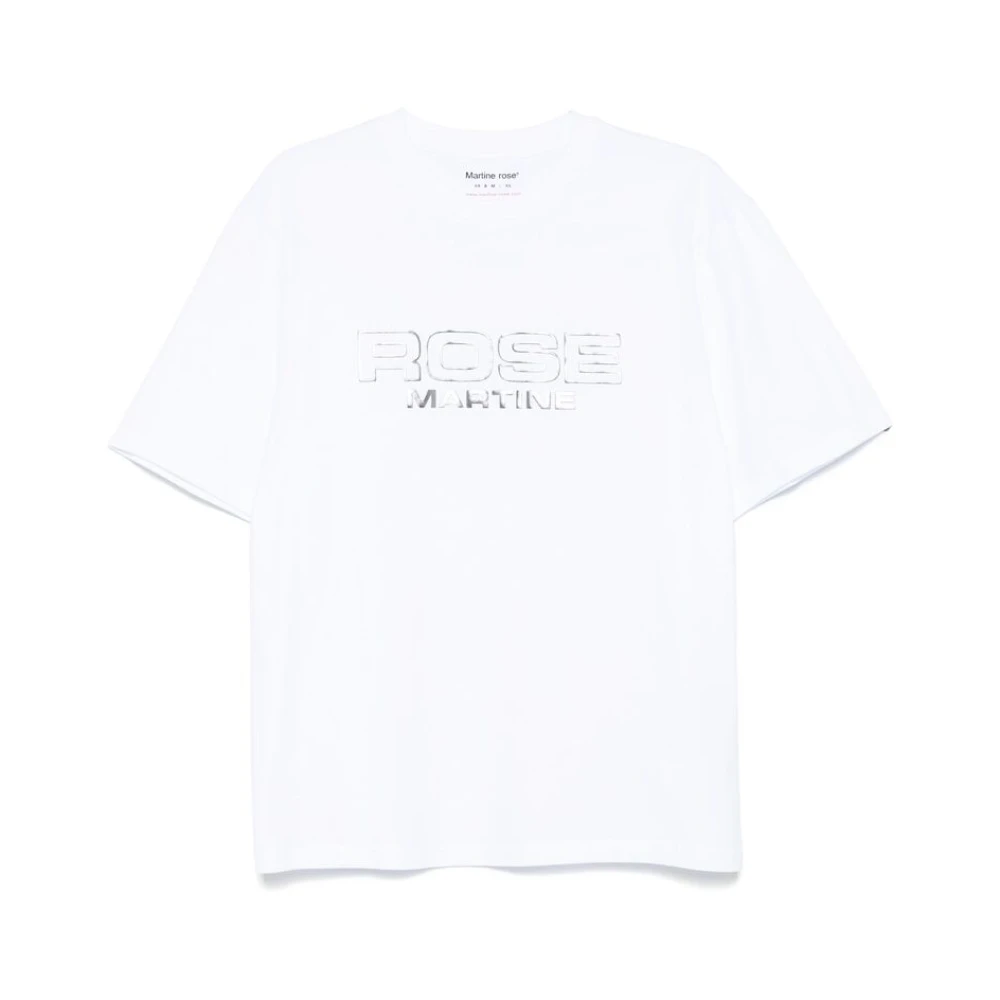 Martine Rose Witte Ronde Hals Korte Mouwen T-shirt White Heren