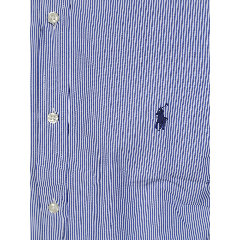 Polo Ralph Lauren Stretch Poplin Hairline Overhemd Blue Heren