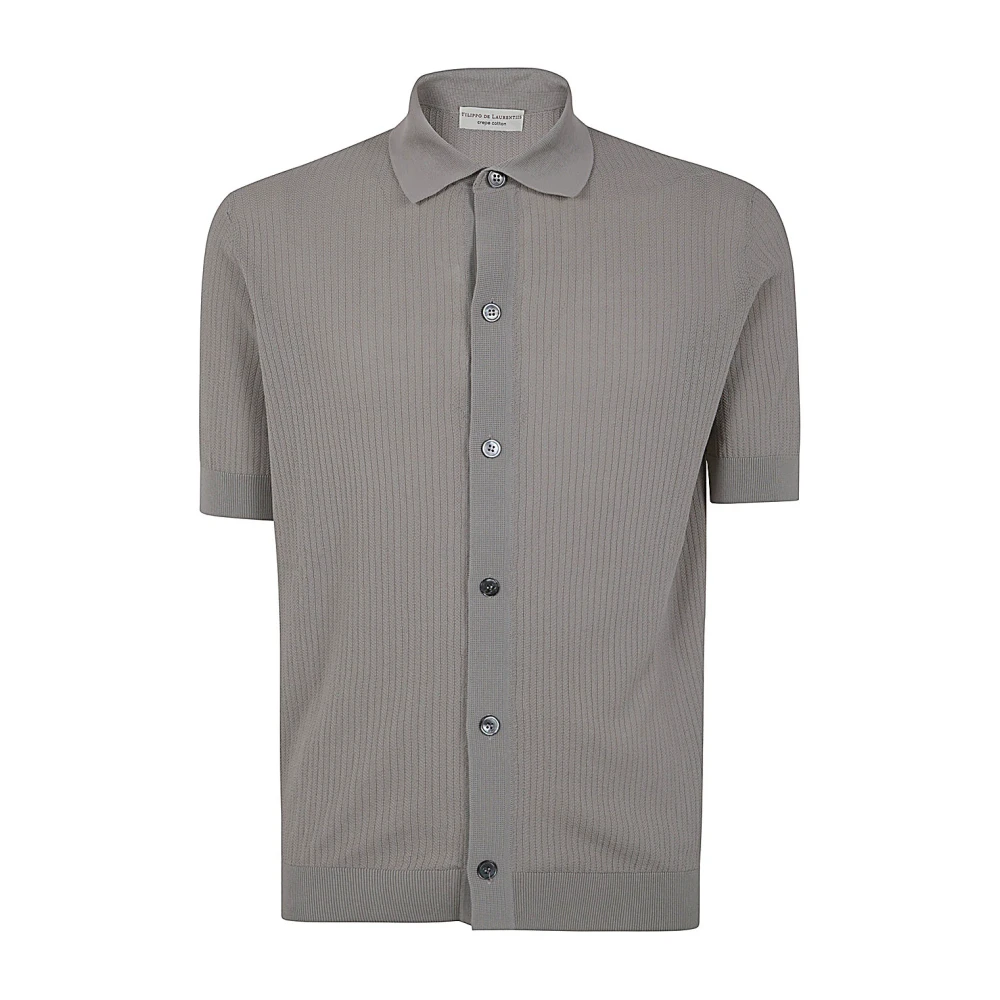Filippo De Laurentiis Short Sleeve Shirts Gray Heren