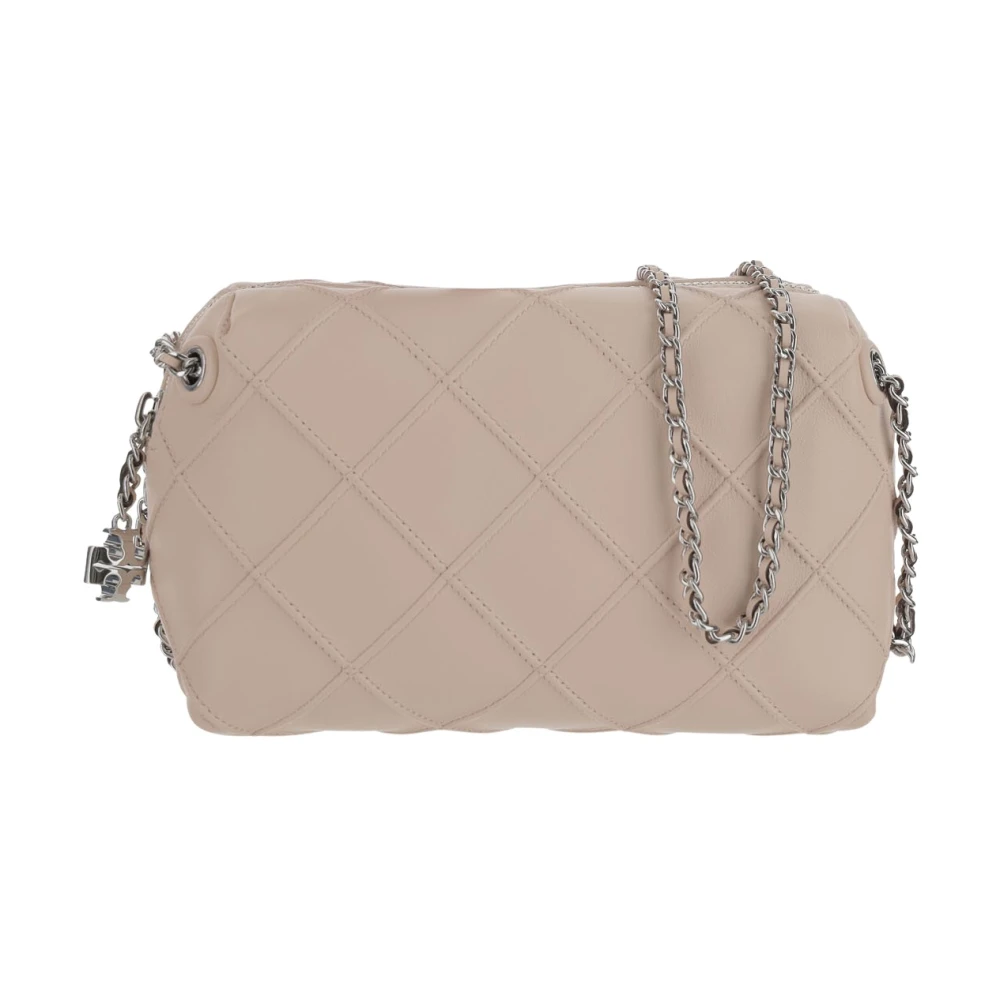Tory Burch Women's Pink Cross Body Bags, One Size, Leather Shoulder Bag With Chain