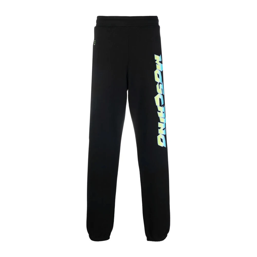Moschino Men's Black Sweatpants, Xl, Casual Cotton Trousers