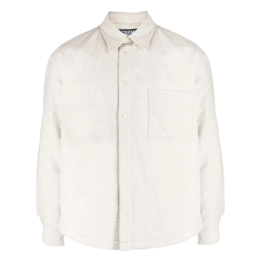 Jacquemus Artistieke Baker Shirt Upgrade Trendy Mode Beige Heren