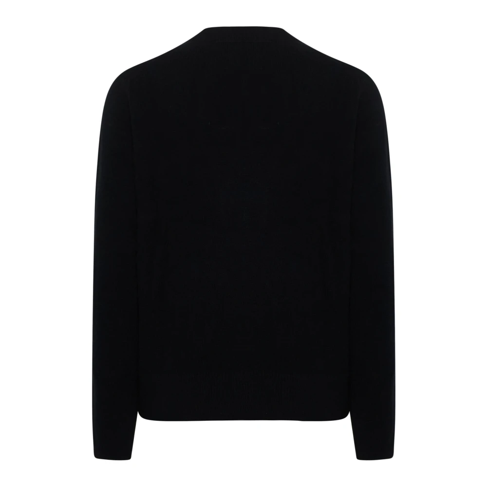 Maison Kitsuné Zwarte Trui met Stijl Black Dames