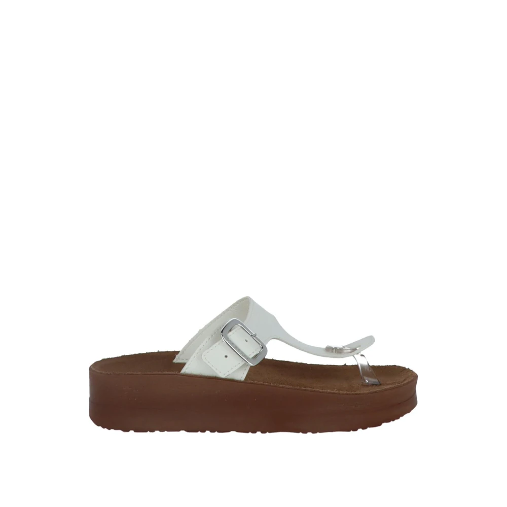 Carrera Women's White Flip Flops, 7 Uk, Thong Sandal With Buckle Fastening