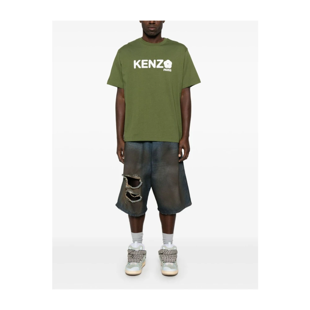 Kenzo Khaki T-shirt en Polo Combo Green Heren
