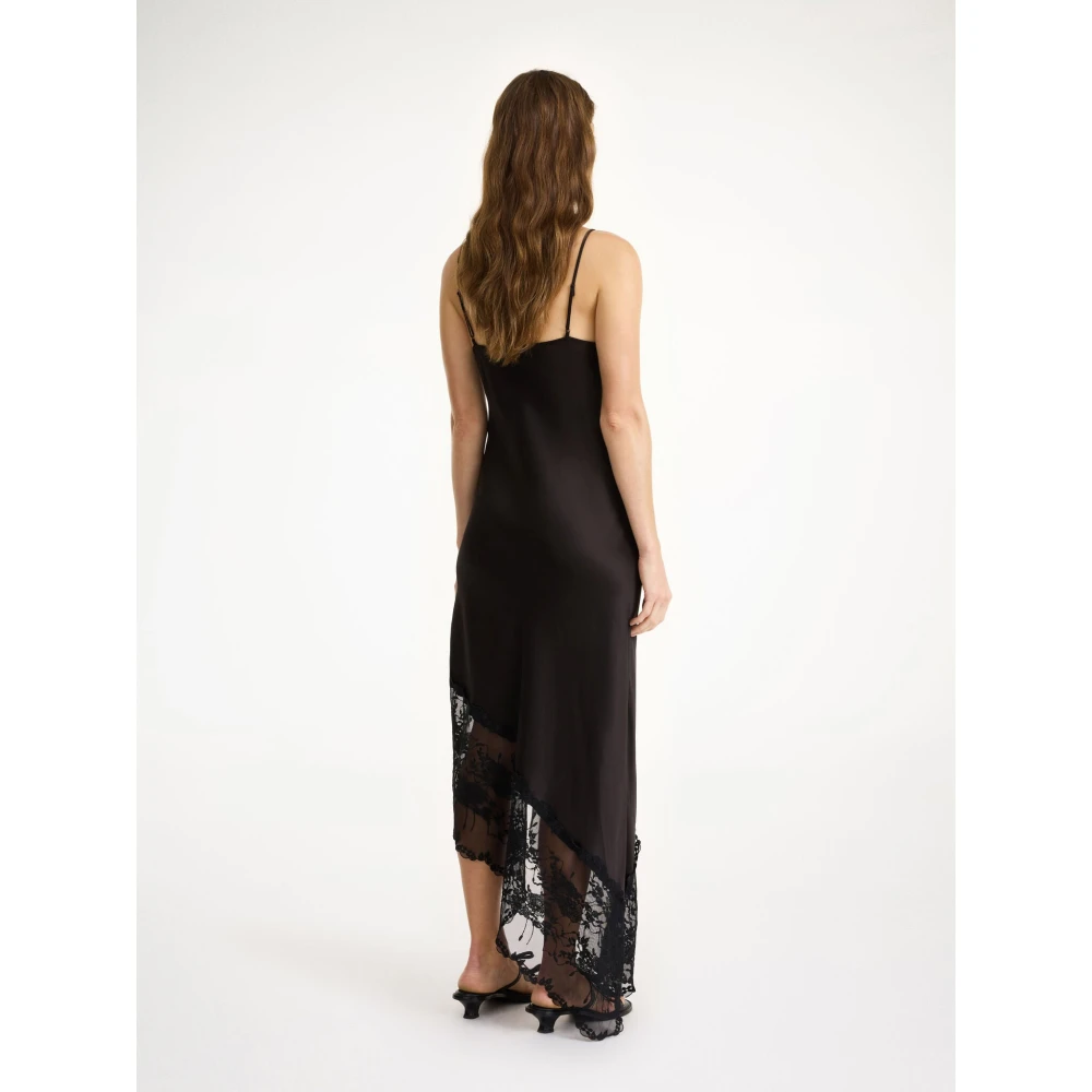 By Malene Birger Zwarte Jurk met Kant Details By Herenne Birger Black Dames