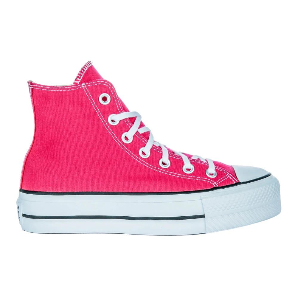 Converse Women's Pink Sneakers, 4 Uk, Fuchsia Platform Trainers