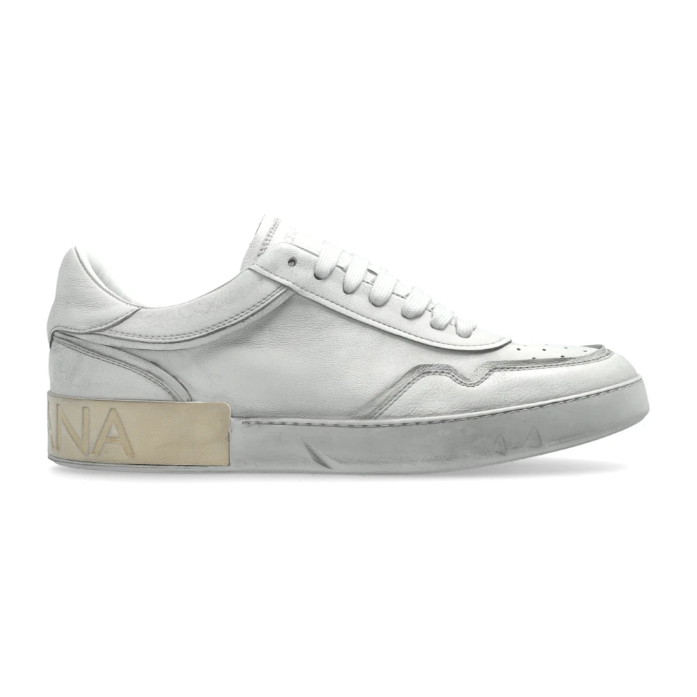 Dolce & Gabbana Sports Shoes With A Vintage Effect - Male - Sneakers - White - 9 Uk - Shoes