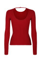red-sweater-with-lingerie-detail