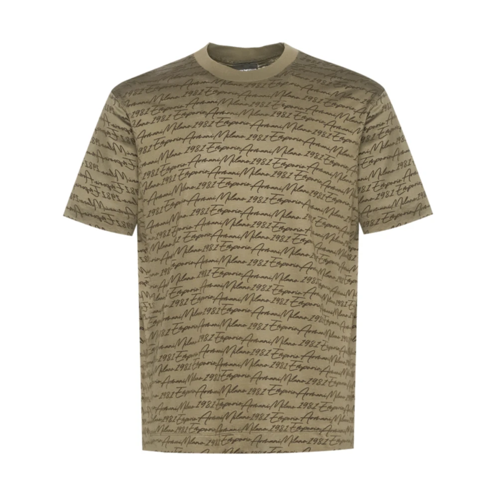 Emporio Armani Mannelijk Groente T-Shirt Met Korte Mouwen