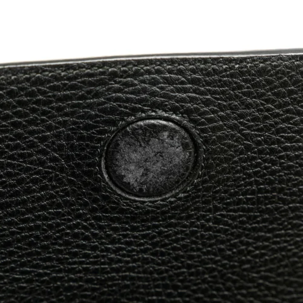 Gucci Vintage Pre-owned Leather clutches Black Dames