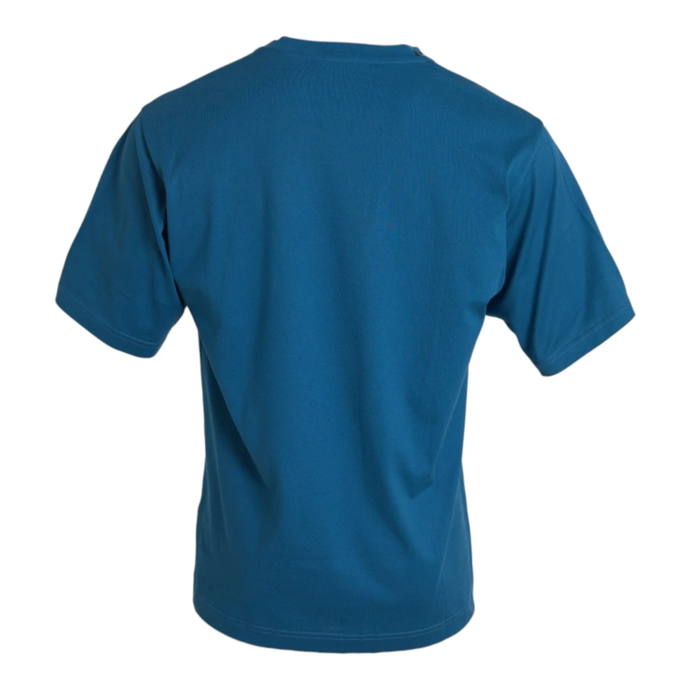 Dolce & Gabbana Blauw Logo Ronde Hals T-shirt Blue Heren
