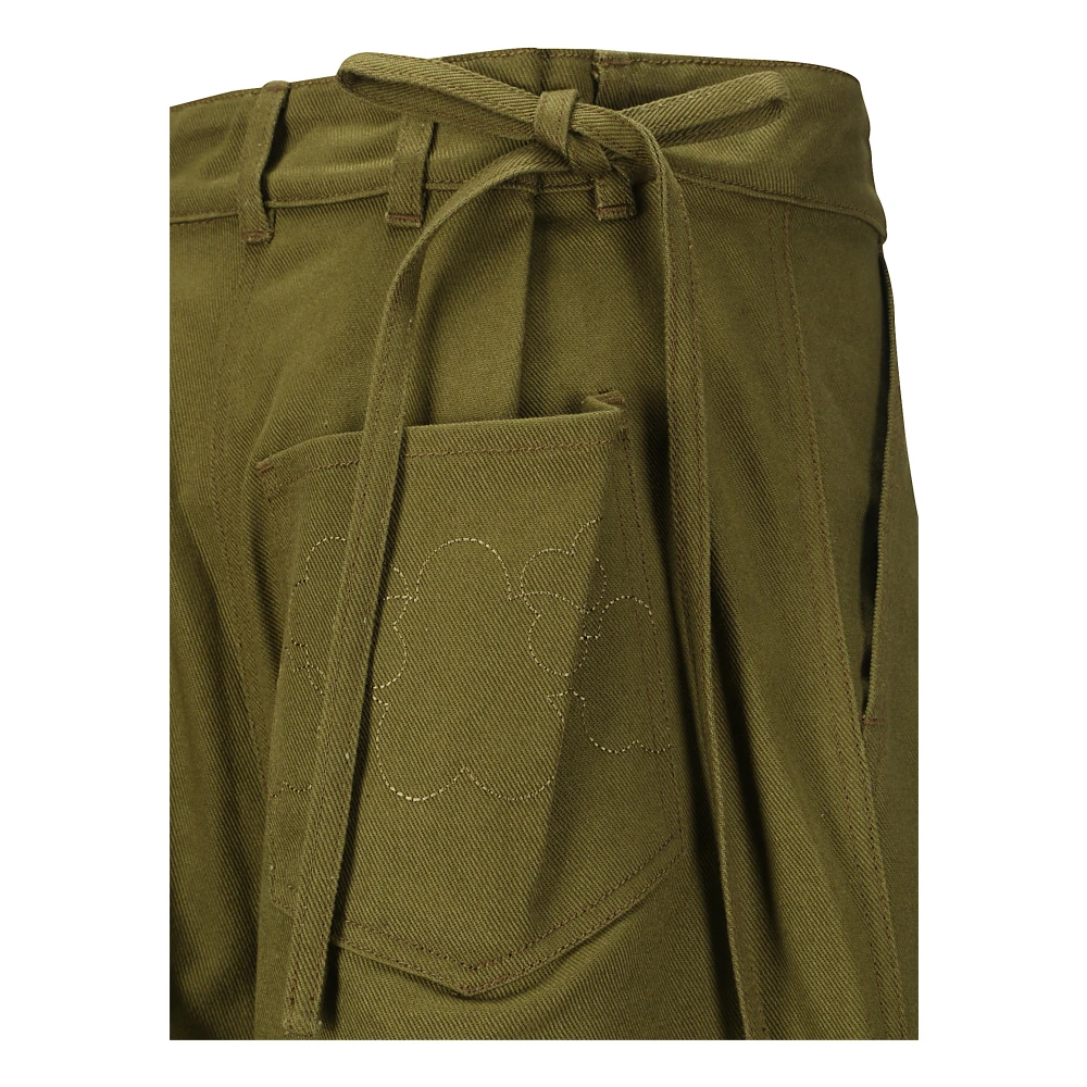 Cecilie Bahnsen Denim Annika Shorts voor Vrouwen Green Dames