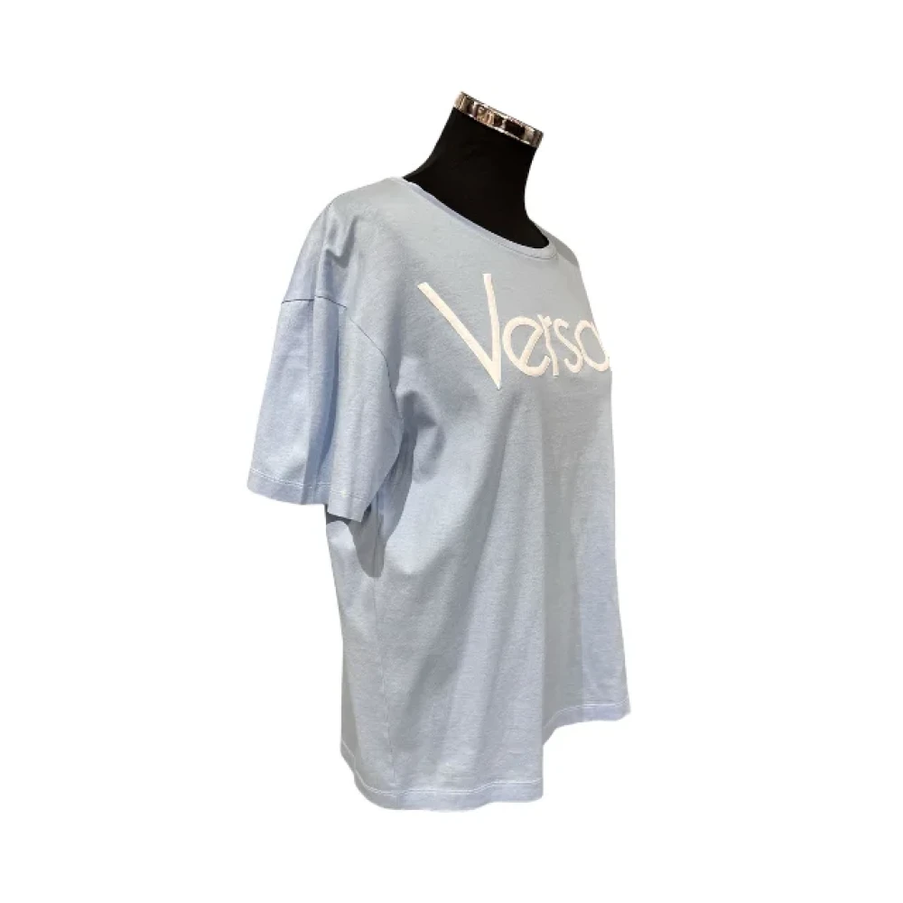 Versace Pre-owned Cotton tops Blue Dames