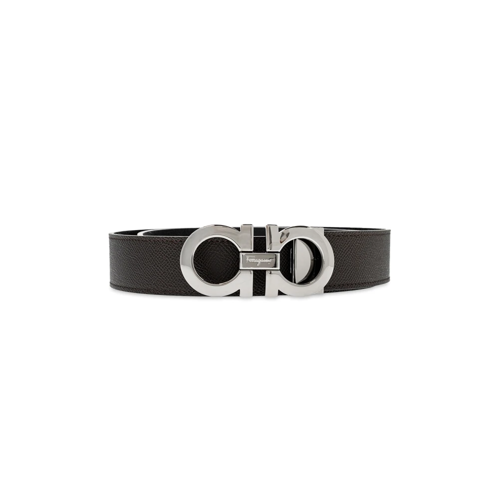 Ferragamo Mannelijk Bruin Accessoires Heren, 105 Cm, Leer, Reversible Gancini Belt