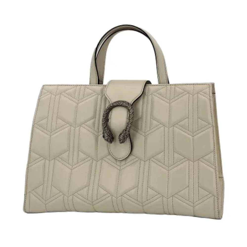 Gucci Vintage Pre-owned Leather gucci-bags Beige Dames