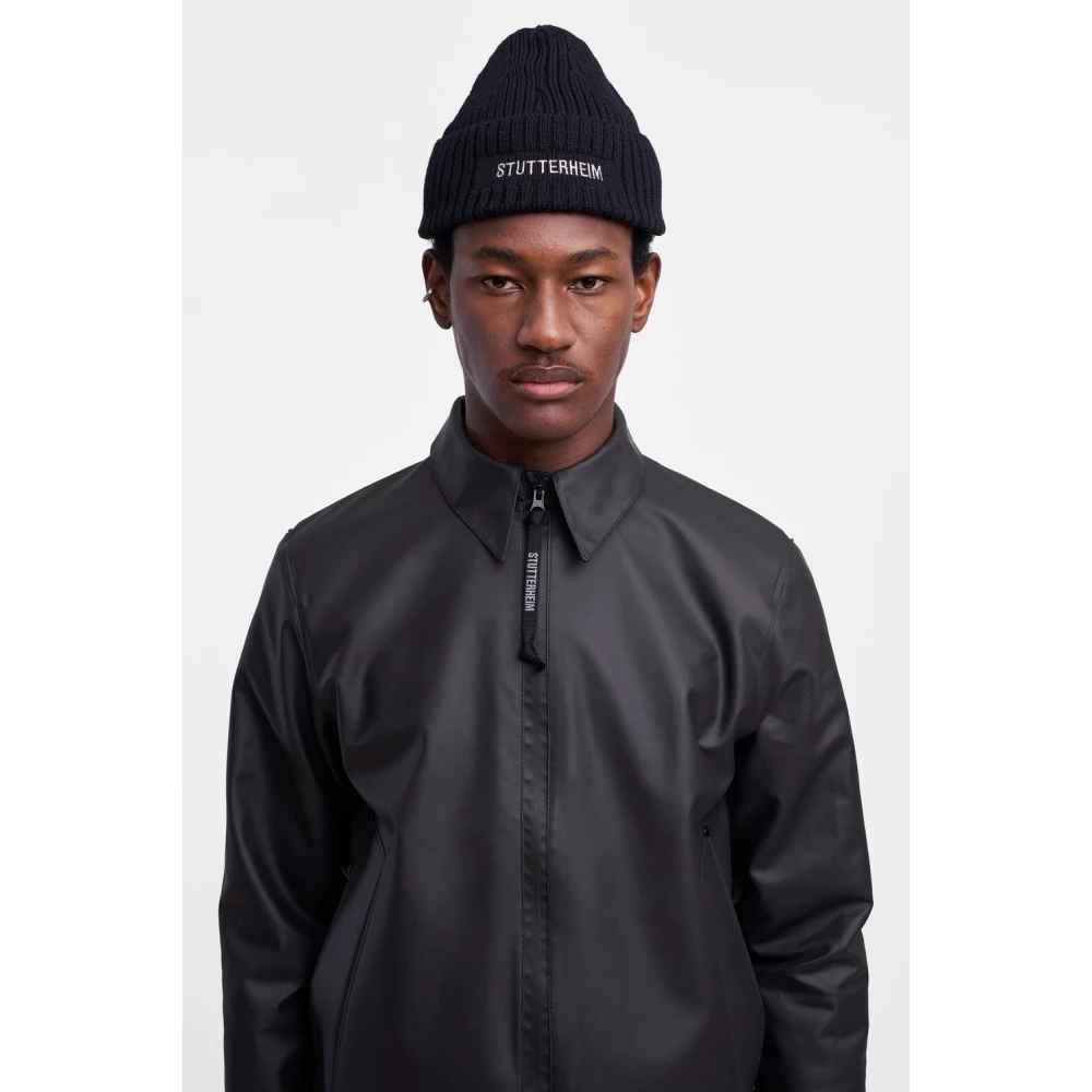 Stutterheim Lichtgewicht Waterdicht Overshirt Black Heren