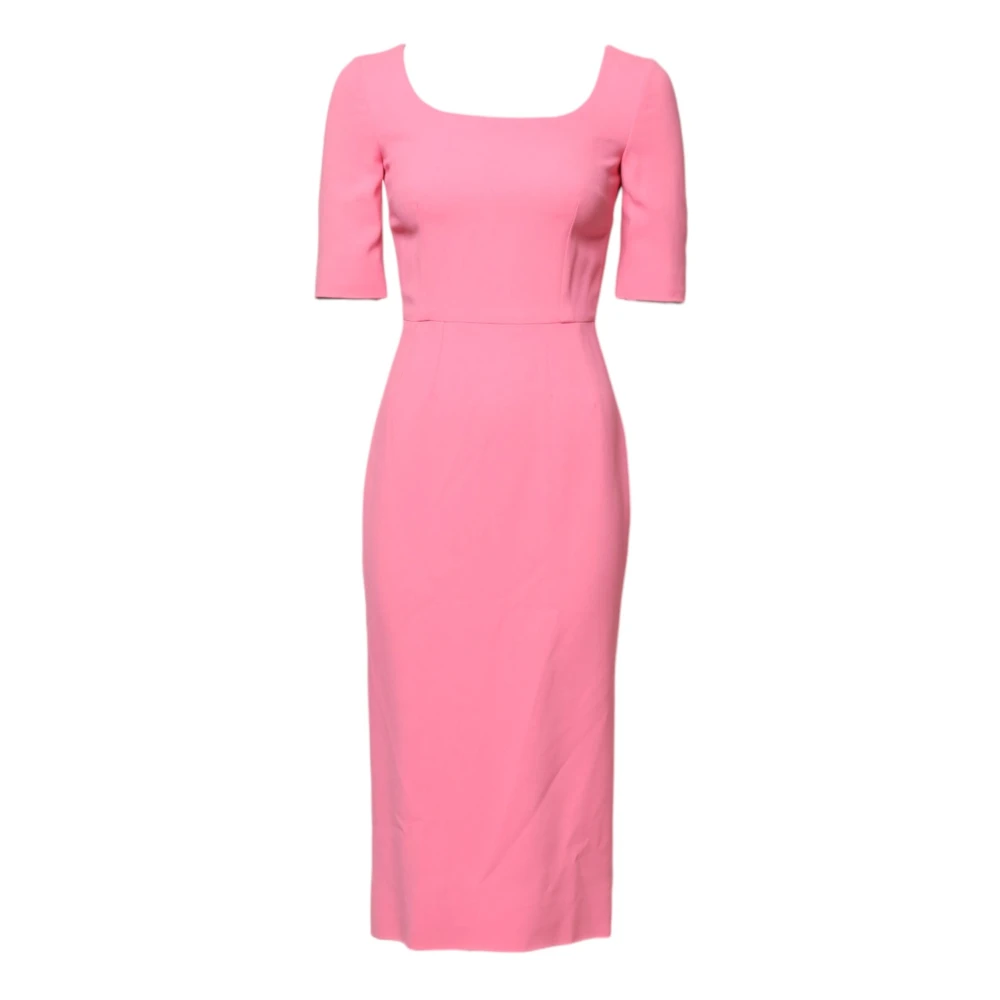 Dolce & Gabbana Women's Pink Sheath Midi Dress - Midi Dresses - 3XS - Dresses