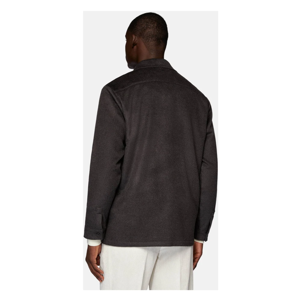 Boggi Milano Link Shirt Jacket Brown Heren