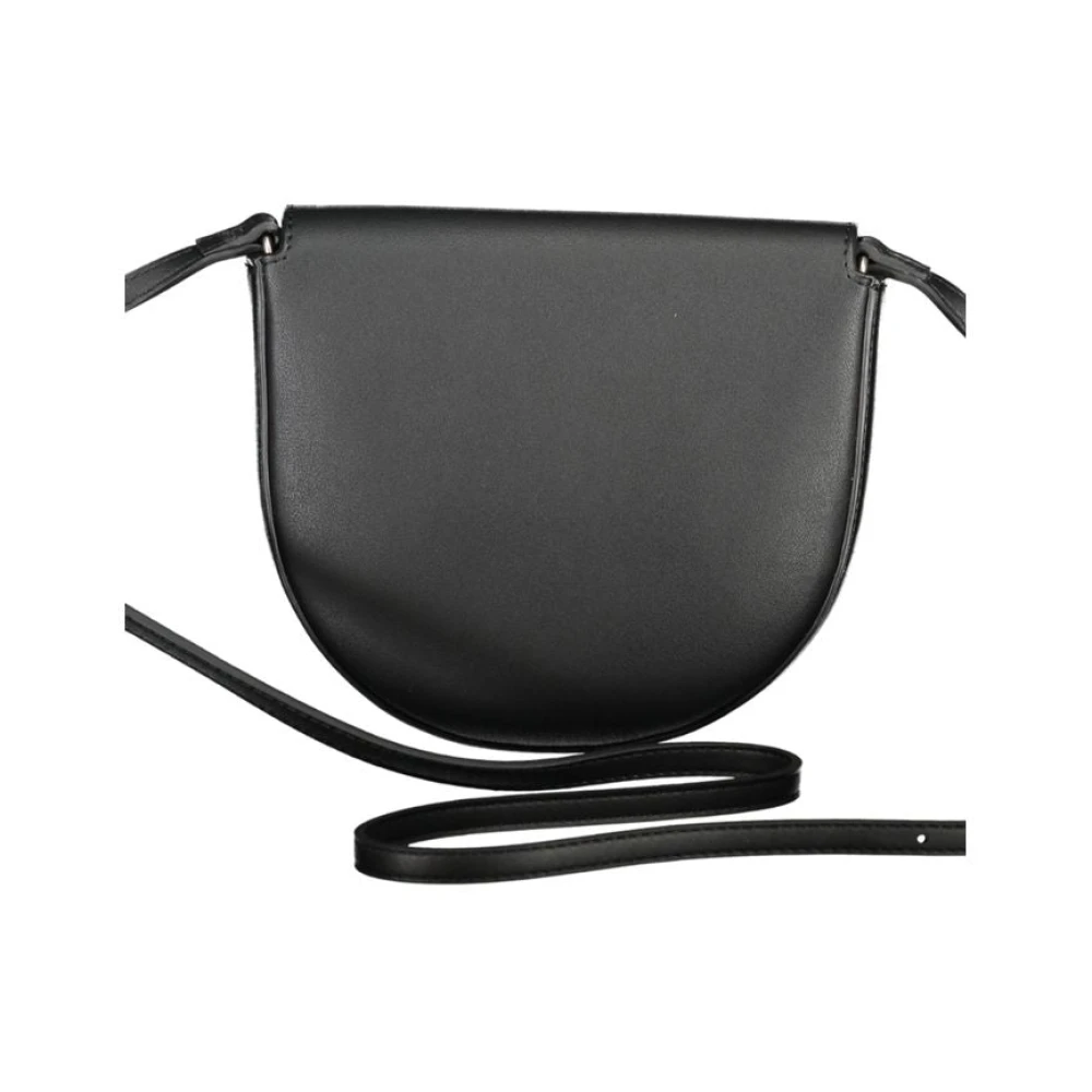 Calvin Klein Zwarte Polyethyleen Schoudertas met Verstelbare Band Black Dames