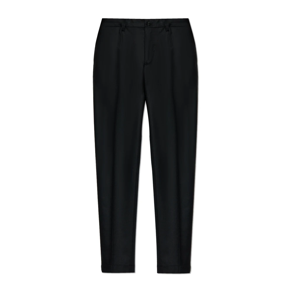 Dolce & Gabbana Men's Black Suit Trousers,, Wool Trousers Small