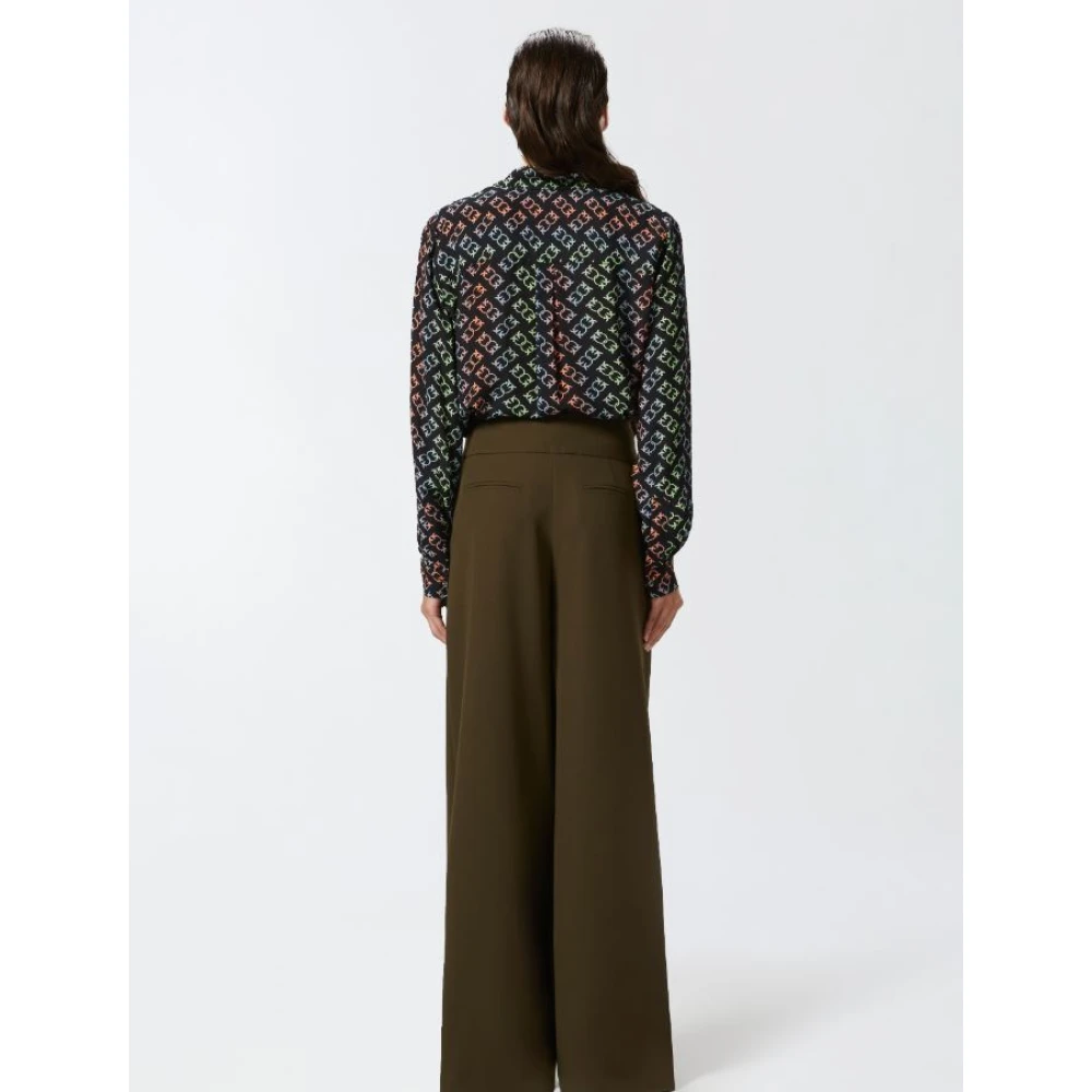 pinko Love Birds Monogram Klassieke Shirt Zwart Multicolor Dames