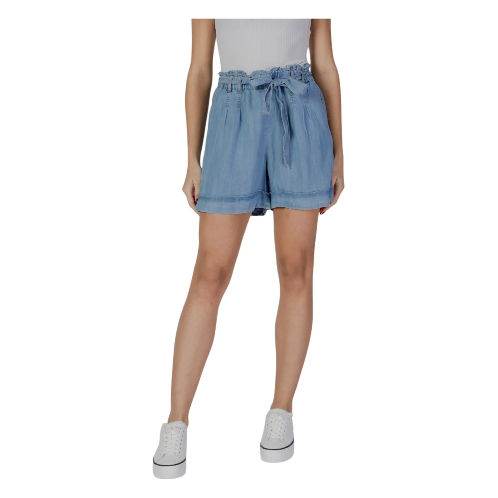 B.young Donna Blu Pantaloncini Da Lana 3 - Immagine 2