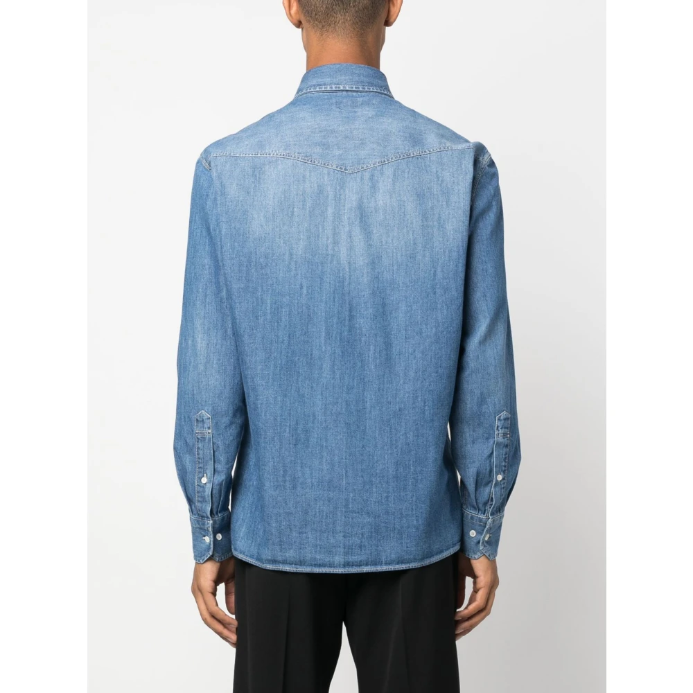 BRUNELLO CUCINELLI Stijlvolle Shirt Ccf66 Blue Heren
