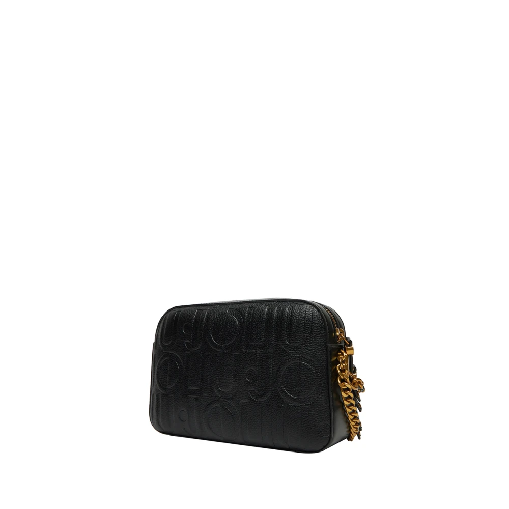 Liu Jo Zwarte schoudertas met gouden details Black Dames