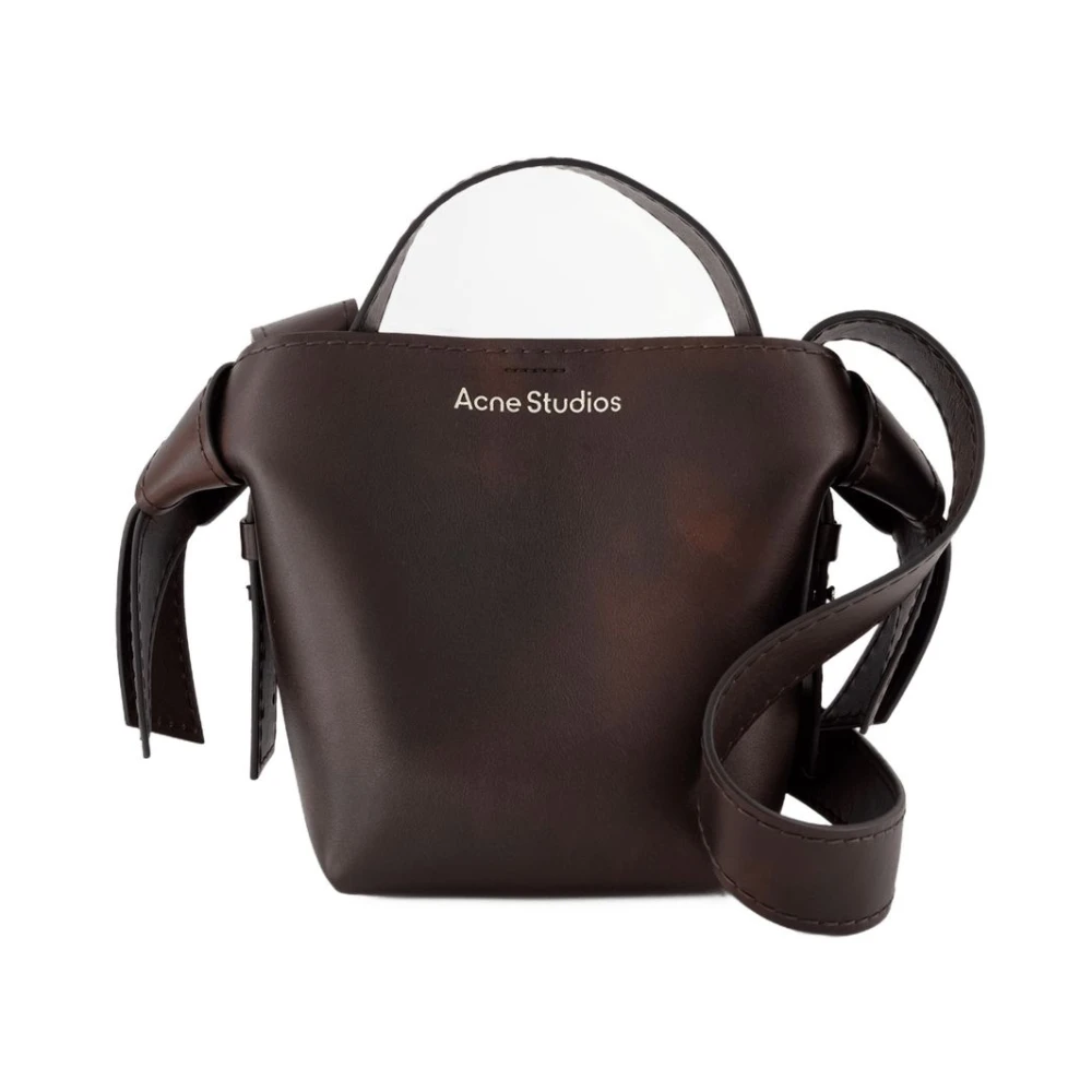 Acne Studios , Mini Bags, Female, Brown, One Size, Musubi Mini Aged R Crossbody