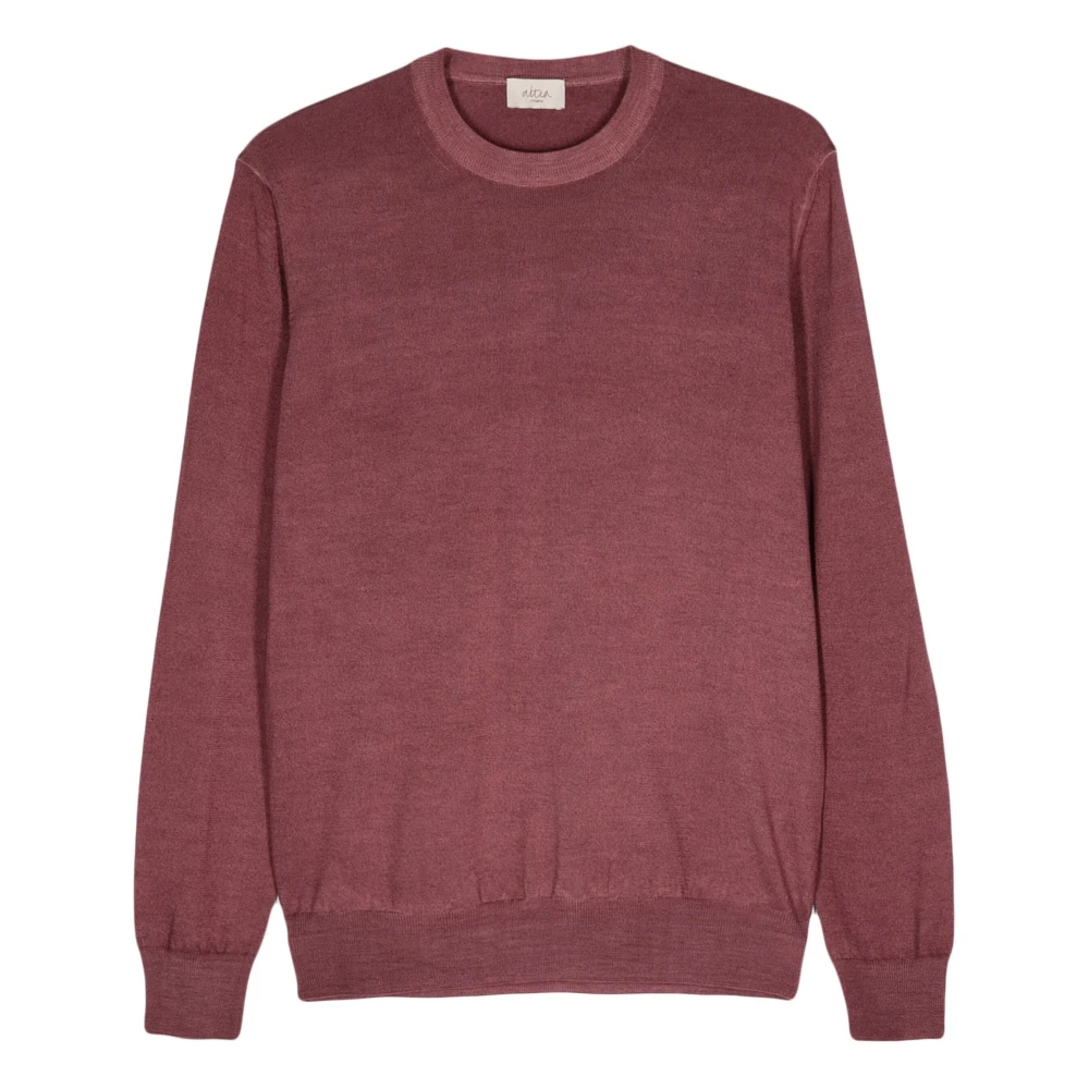 Altea Merino Crew Neck Sweater Red Heren