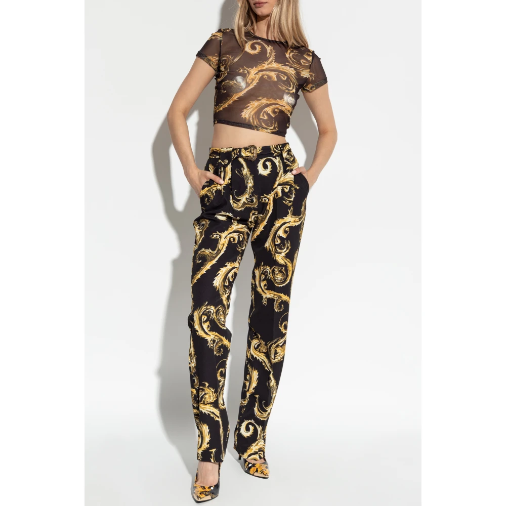 Versace Jeans Couture Broek met patroon Multicolor Dames