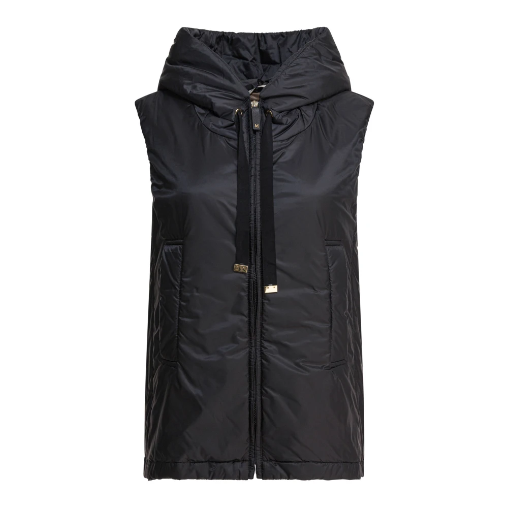 Max Mara Black Sleeveless Padded Jacket Aw25 - Female - Waistcoats - 2XS - Jackets