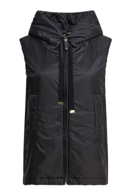 Svart Ärmlös Vadderad Jacka AW25