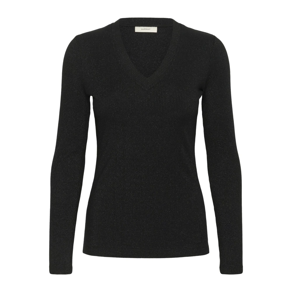 Inwear Women's Black V-Neck Knitwear - V-Neck Knitwear - Xl - Knitwear