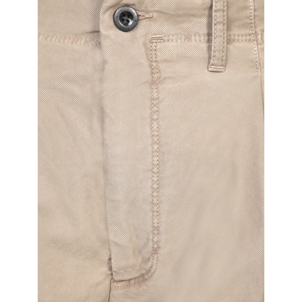 Incotex Bruine Chino Broek Losse Pasvorm Brown Heren