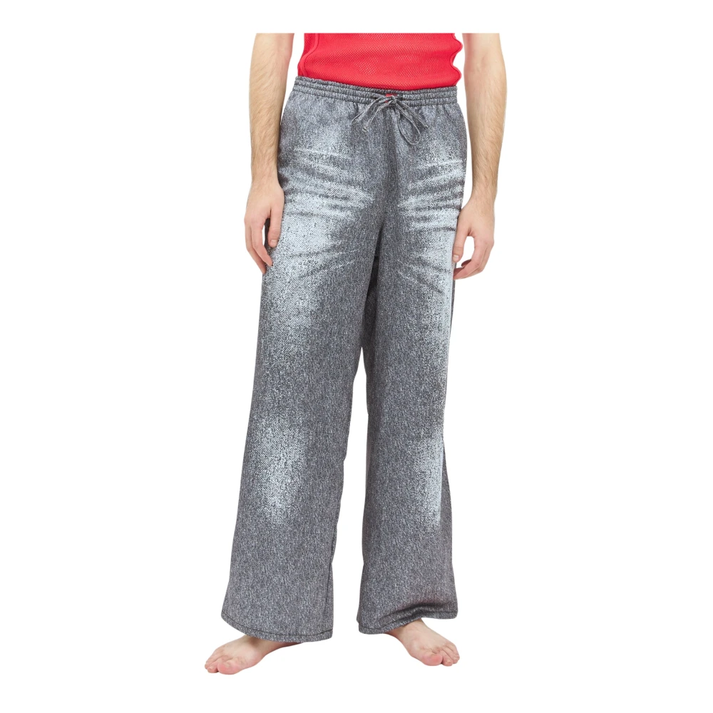 Diesel Grafische Print Slaapbroek Gray Heren