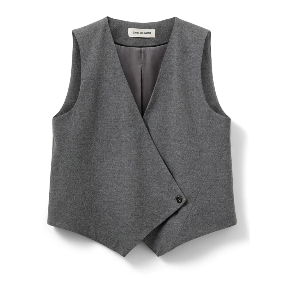 Sofie Schnoor Women's Gray Vests - Waistcoats - L - Jackets