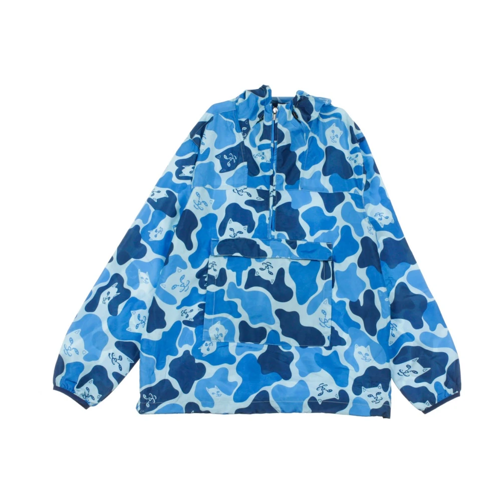 Ripndip Camo Windbreaker Jas Blauw Blue Heren