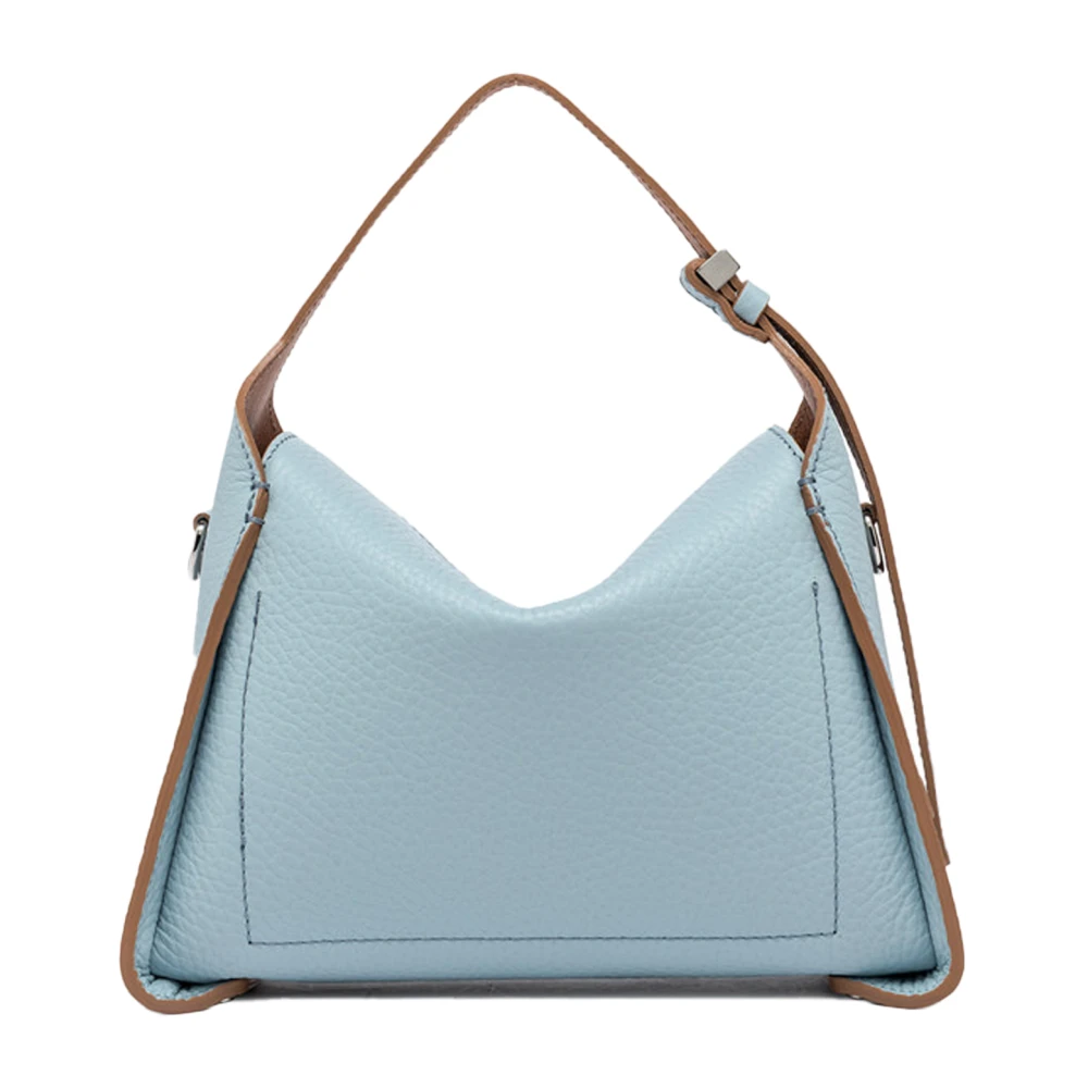 Gianni Chiarini Blauwe schoudertas met klep sluiting Blue Dames