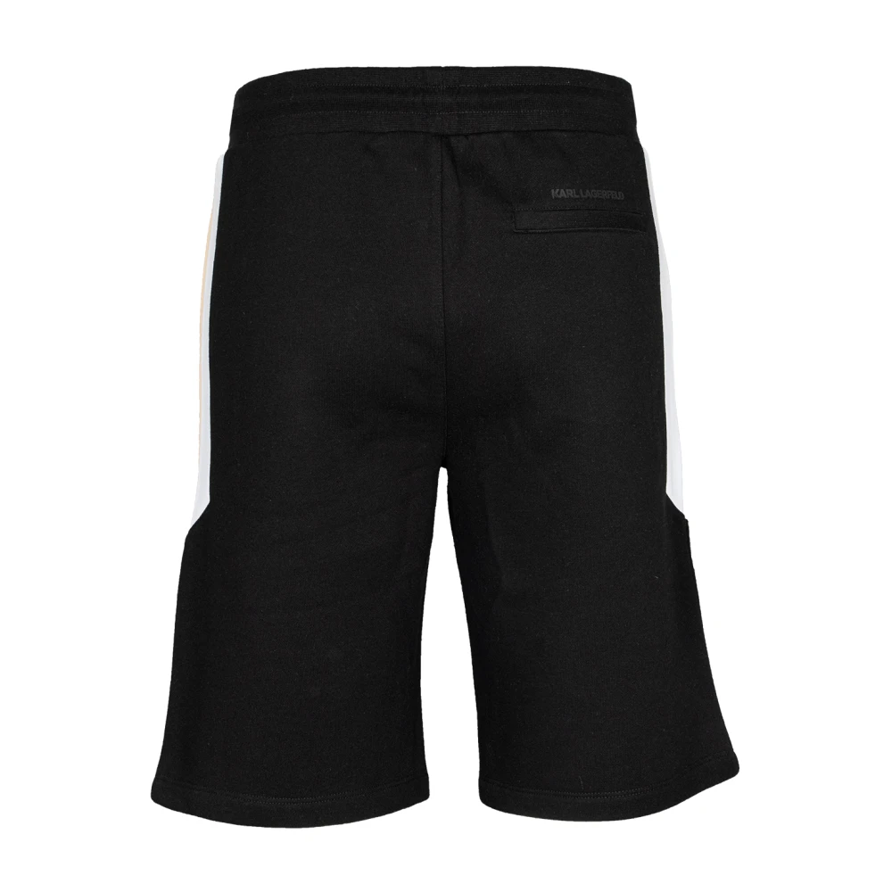Karl Lagerfeld Zwarte Katoenen Shorts Regular Fit Black Heren
