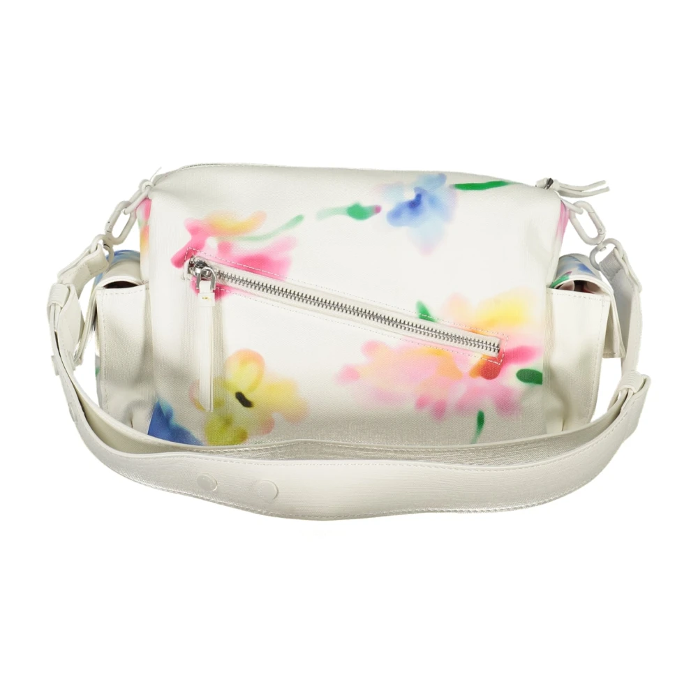 Desigual Witte Schoudertas met Contrastdetails White Dames