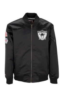 Oakland Raiders Lätt Satin Bomberjacka
