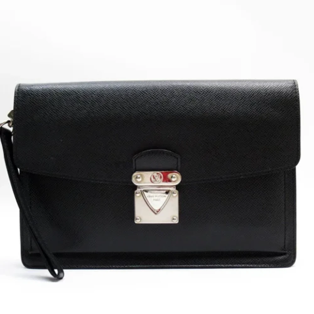 Louis Vuitton Vintage Pre-owned Leather clutches Black Dames