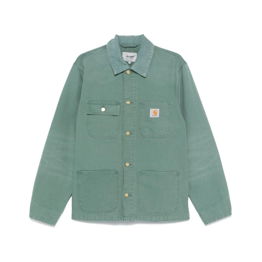 Carhartt WIP Lichtgroene knoopsluiting buitenkleding jas Green Heren