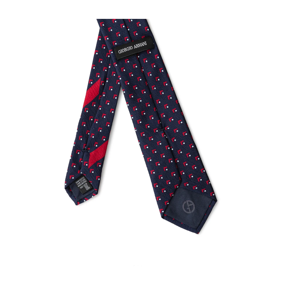 Giorgio Armani Blauwe Zijden Stropdas Elegante Stijl Blue Heren