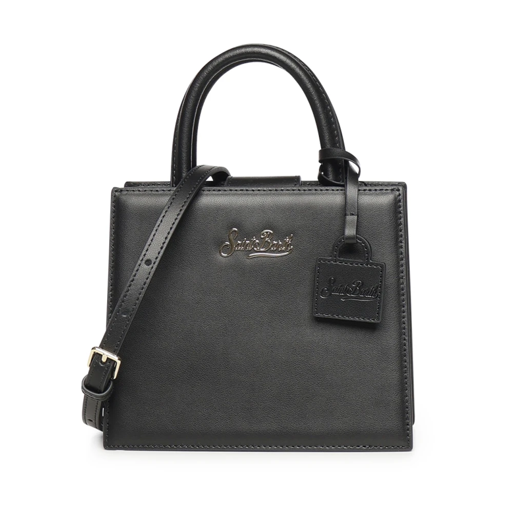 Mc2 Saint Barth Black Handbags, Female, One Size, Hand Leather Bag