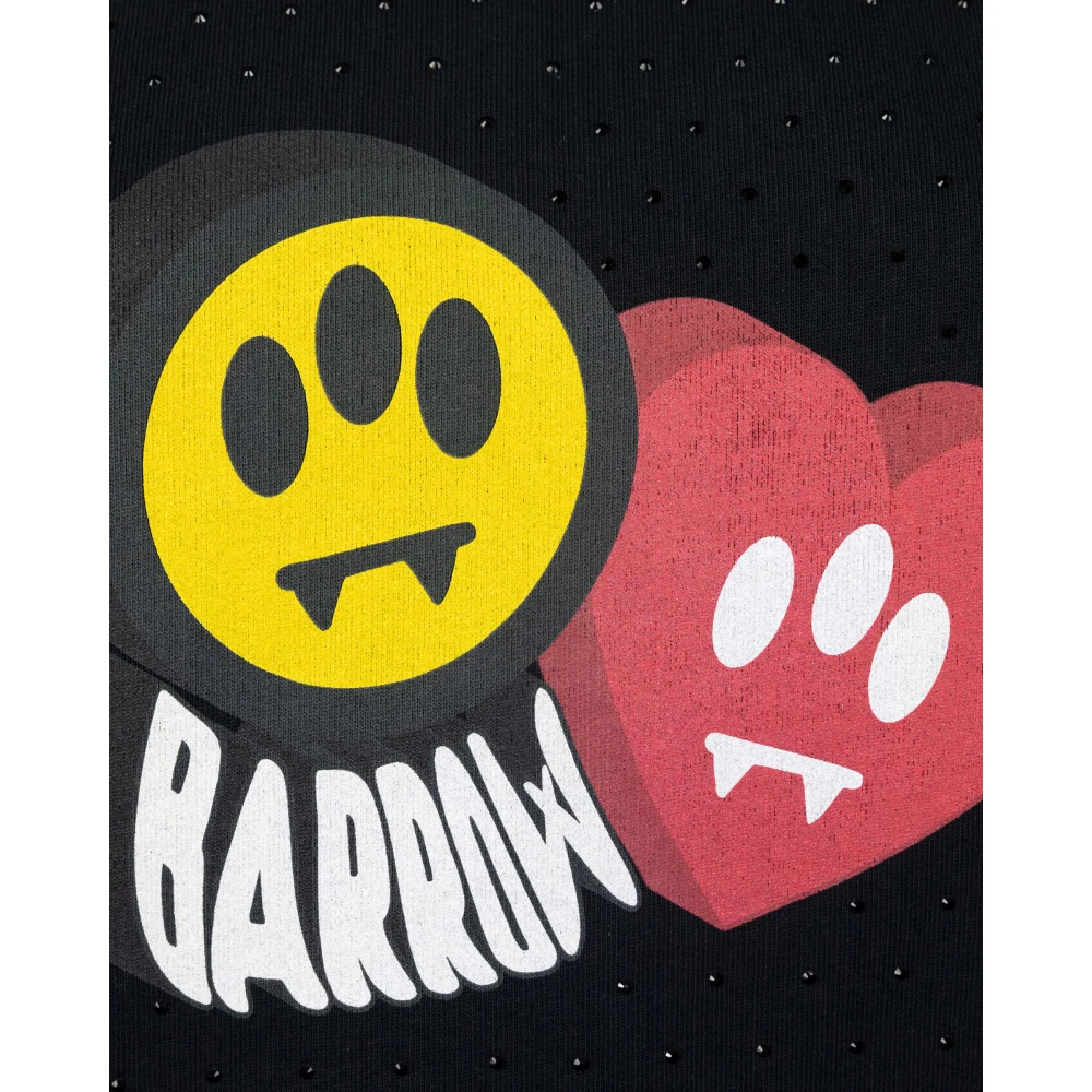 Barrow Zwarte trui met strassprint Black Dames