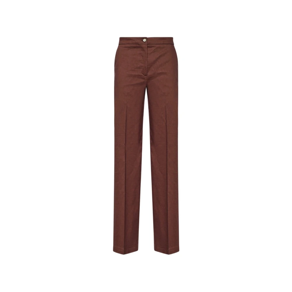 Pinko Women's Brown Wide Trousers, M, Wide Trousers