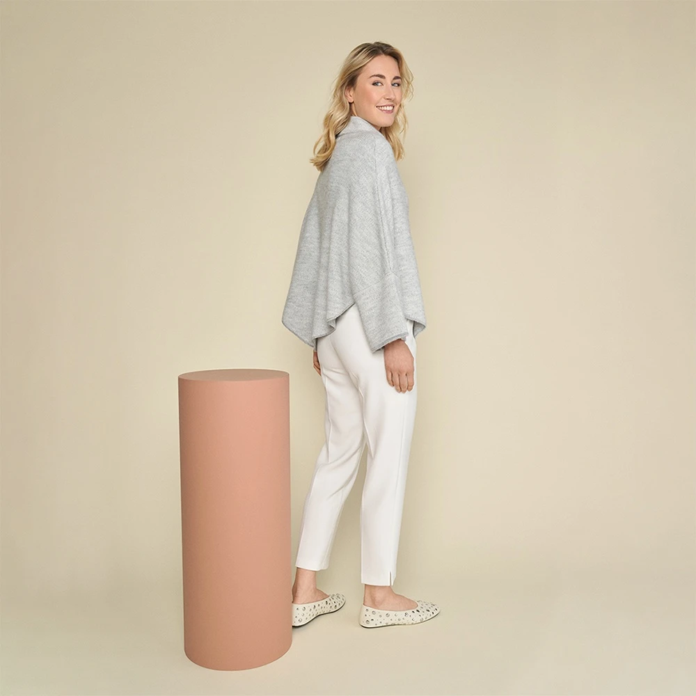 Marie Méro Moderne Stretchbroek met Split White Dames